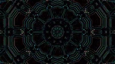 soyut çizgiler merkezde parlayan renkli ışık, siyah arkaplan