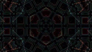 soyut çizgiler merkezde parlayan renkli ışık, siyah arkaplan