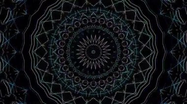 Soyut arka plan hareket eden çizgiler ve parlayan ışık noktaları. Çemberlerle canlandırma