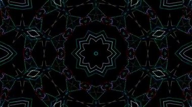 Soyut arka plan hareket eden çizgiler ve parlayan ışık noktaları. Çemberlerle canlandırma