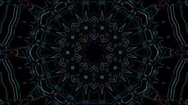 Soyut arka plan hareket eden çizgiler ve parlayan ışık noktaları. Çemberlerle canlandırma