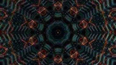 Soyut arka plan hareket eden çizgiler ve parlayan ışık noktaları. Çemberlerle canlandırma