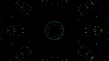Soyut arka plan hareket eden çizgiler ve parlayan ışık noktaları. Çemberlerle canlandırma