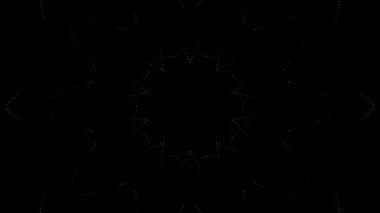 Soyut Kaleydoskop deseni tam renklerle. Sihirli mandala. 4k