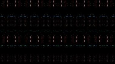 3D soyut parlak çizgiler, dalga, renkli, siyah arkaplan