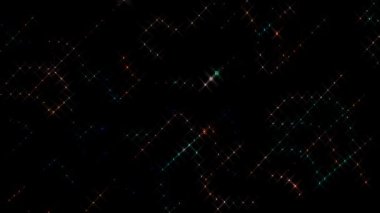 3D soyut parlak çizgiler, dalga, renkli, siyah arkaplan