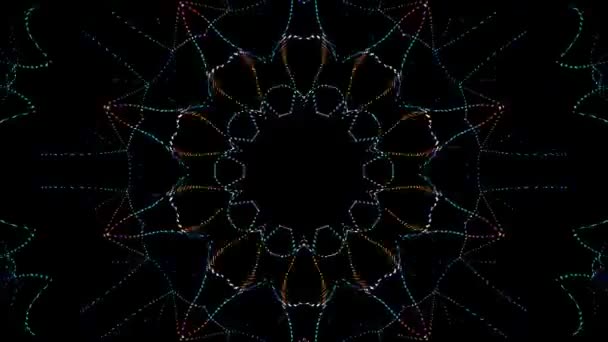 Linii Abstracte Lumină Strălucitoare Colorată Strălucind Luminos Centrul Rotund Fundal — Videoclip de stoc