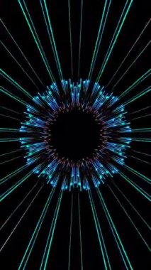 Soyut Kaleydoskop deseni tam renklerle. Sihirli mandala. 4k