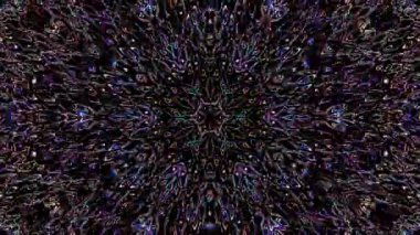 Soyut arka plan hareket eden çizgiler ve parlayan ışık noktaları. Çemberlerle canlandırma