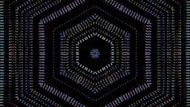 Soyut arka plan hareket eden çizgiler ve parlayan ışık noktaları. Çemberlerle canlandırma