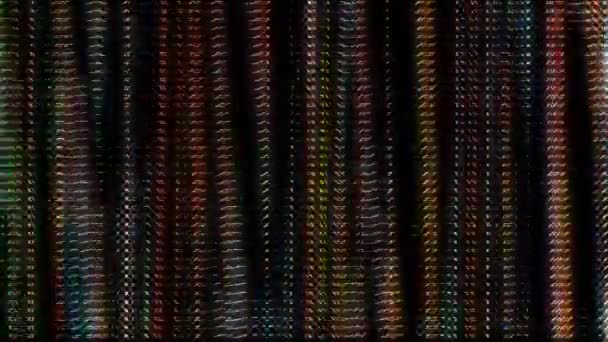 Abstract Stralende Heldere Lijnen Set Golf Kleurrijke Zwarte Achtergrond — Stockvideo