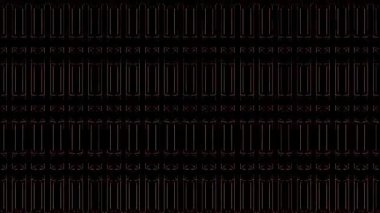 3D soyut parlak çizgiler, dalga, renkli, siyah arkaplan