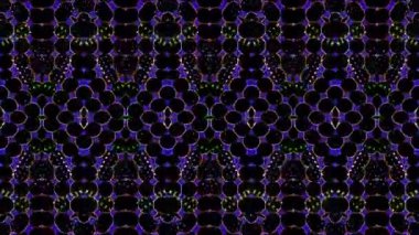 3D soyut parlak çizgiler, dalga, renkli, siyah arkaplan