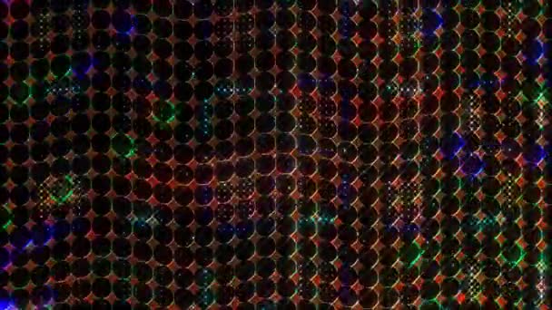 Abstract Stralende Heldere Lijnen Set Golf Kleurrijke Zwarte Achtergrond — Stockvideo