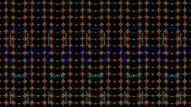 3D soyut parlak çizgiler, dalga, renkli, siyah arkaplan