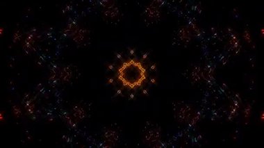 Soyut arka plan hareket eden çizgiler ve parlayan ışık noktaları. Çemberlerle canlandırma