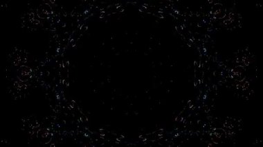 Soyut arka plan hareket eden çizgiler ve parlayan ışık noktaları. Çemberlerle canlandırma