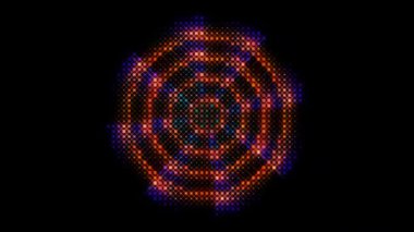 Soyut Kaleydoskop deseni tam renklerle. Sihirli mandala. 4k