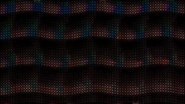 3D soyut parlak çizgiler, dalga, renkli, siyah arkaplan