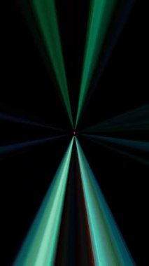 3D shining bright dots set colorful line wave motion, on black background