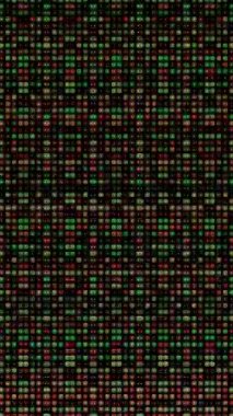 3D shining bright dots set colorful line wave motion, on black background