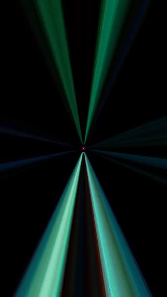 Shining Bright Dots Set Colorful Line Wave Motion Black Background — Αρχείο Βίντεο