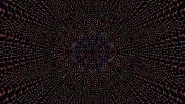 Yumuşak, yuvarlak, renkli hareketleri olan soyut animasyon, siyah arkaplan