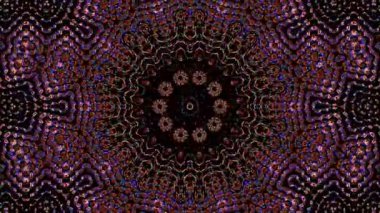 Yumuşak, yuvarlak, renkli hareketleri olan soyut animasyon, siyah arkaplan