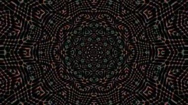 Yumuşak, yuvarlak, renkli hareketleri olan soyut animasyon, siyah arkaplan