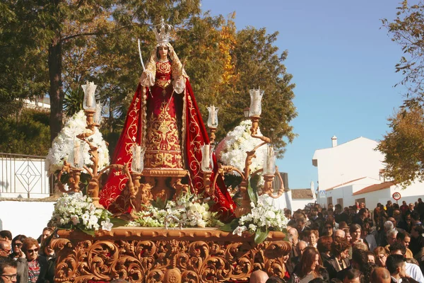 Granado Spania 2015 Sculptura Sfintei Ecaterina Procesiune Pentru Celebrarea Festivităților — Fotografie, imagine de stoc