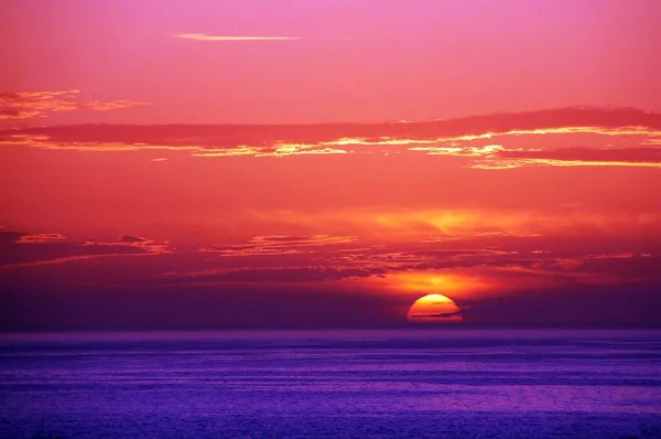 Sunset Caleta Beach Tenerife Island — Stock Photo, Image
