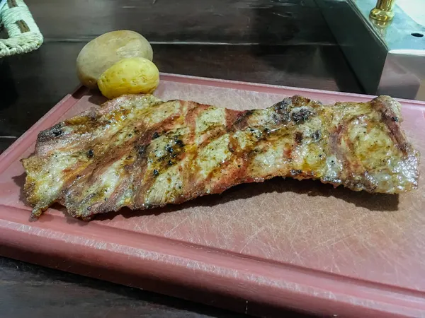 Iberian Pork Sirloin Roast Served Ready Eat One Most Popular — Stock Photo, Image