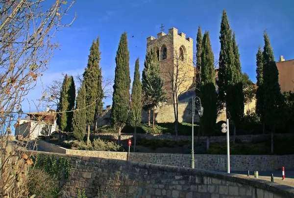 Klocktorn Kyrkan San Juan Aranda Duero Burgos Spanien Katolskt Tempel — Stockfoto