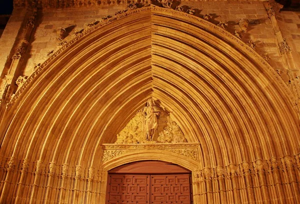 Spanya Burgos Aranda Duero Daki San Juan Kilisesi Gotik Portico — Stok fotoğraf