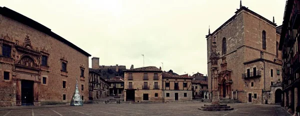 Penaranda Duero Spagna 2017 Natale Nella Piazza Principale Penaranda Duero — Foto Stock