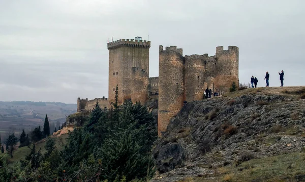 Castle Penaranda Duero Staden Spanien Fästning Ligger Kulle Nära Staden — Stockfoto