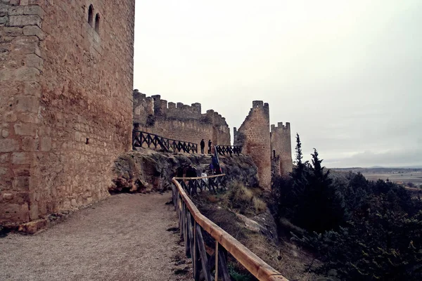 Castillo Penaranda Duero Ciudad Burgos España Fortaleza Situada Una Colina —  Fotos de Stock