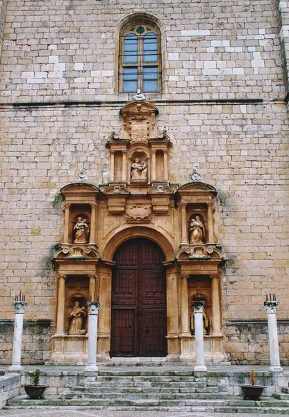 Deur Van Katholieke Kerk Van Santa Ana Penaranda Duero Burgos — Stockfoto