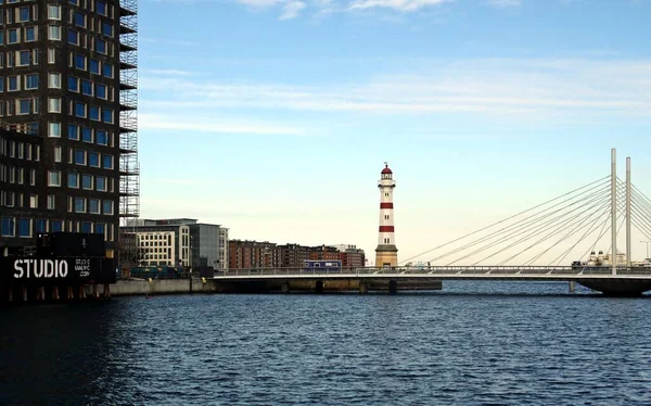 Malmo Sweden 2016 Lighthouse Malm Located Notorious Rocky Shoal Just — Stock Photo, Image