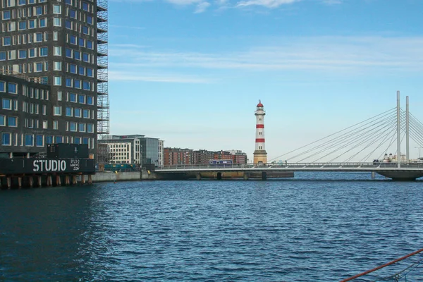 Malmö Schweden 2016 Leuchtturm Von Malm Das Hotel Liegt Auf — Stockfoto