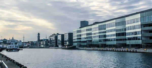 Hafen Von Malmö Schweden Gebäude Orkanen Befindet Sich Die Bibliothek — Stockfoto