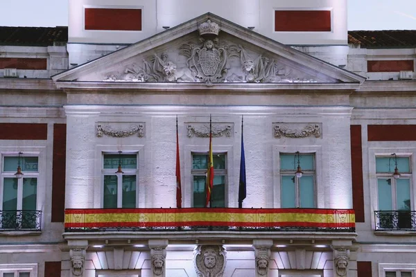 Fassade Des Gebäudes Der Präsidentschaft Der Gemeinschaft Madrid Spanisch Presidencia — Stockfoto
