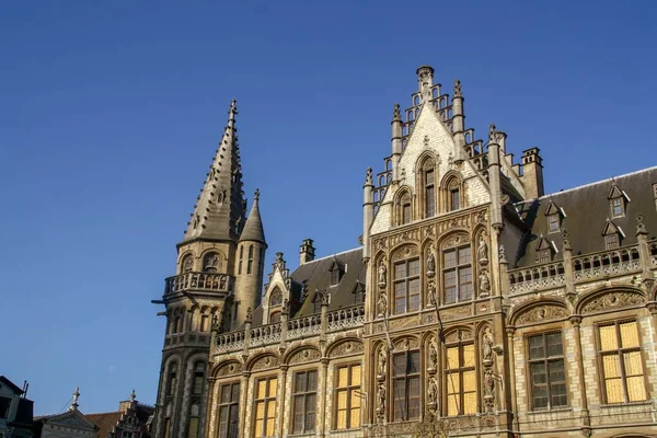 Old Post Office Building Korenmarkt Английский Wheat Market Ghent Belgium — стоковое фото