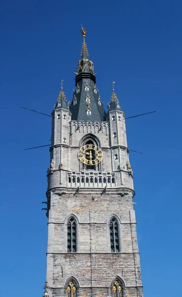 Der Glockenturm Von Gent Ein Alter Mittelalterlicher Turm Alten Stadtzentrum — Stockfoto