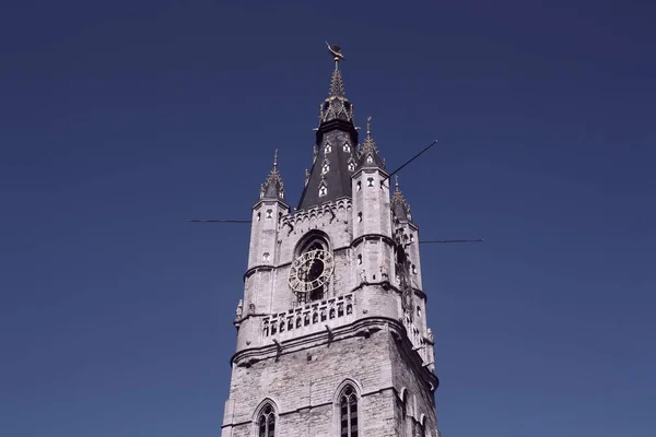 Бендер Гента Стара Середньовічна Вежа Старому Центрі Міста Гент Бельгія — стокове фото