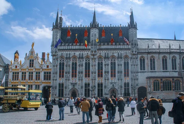 Bruges Belçika 2016 Bruges Belediye Binası Hollanda Nın Eski Belediye — Stok fotoğraf