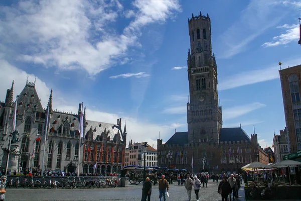 Bruges Belgio 2016 Torre Del Campanile Corte Provinciale Delle Fiandre — Foto Stock