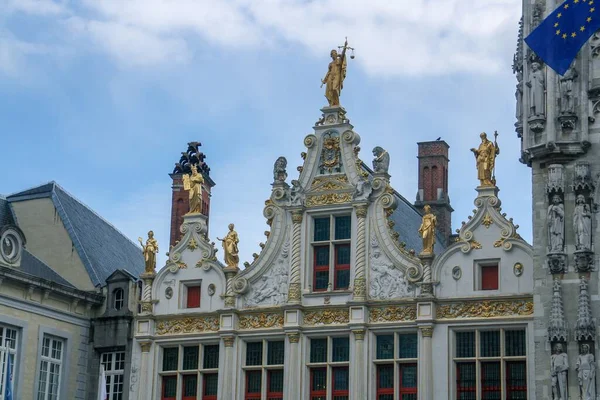 Palazzo Della Libertà Situato Piazza Burg Bruges Belgio Facciata Splendidamente — Foto Stock