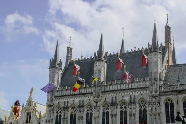 Bruges City Hall 네덜란드 전역에서 시청중 스퀘어에 위치해 1376 1421 — 스톡 사진