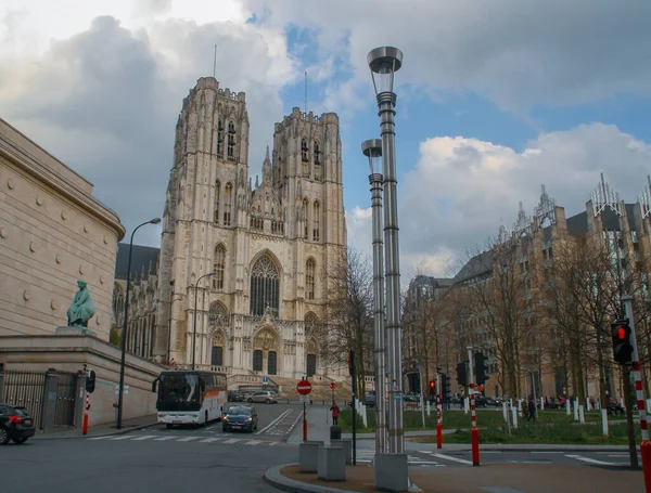 Brüksel Belçika 2016 Aziz Michel Katedrali Aziz Michael Gudule Katedrali — Stok fotoğraf